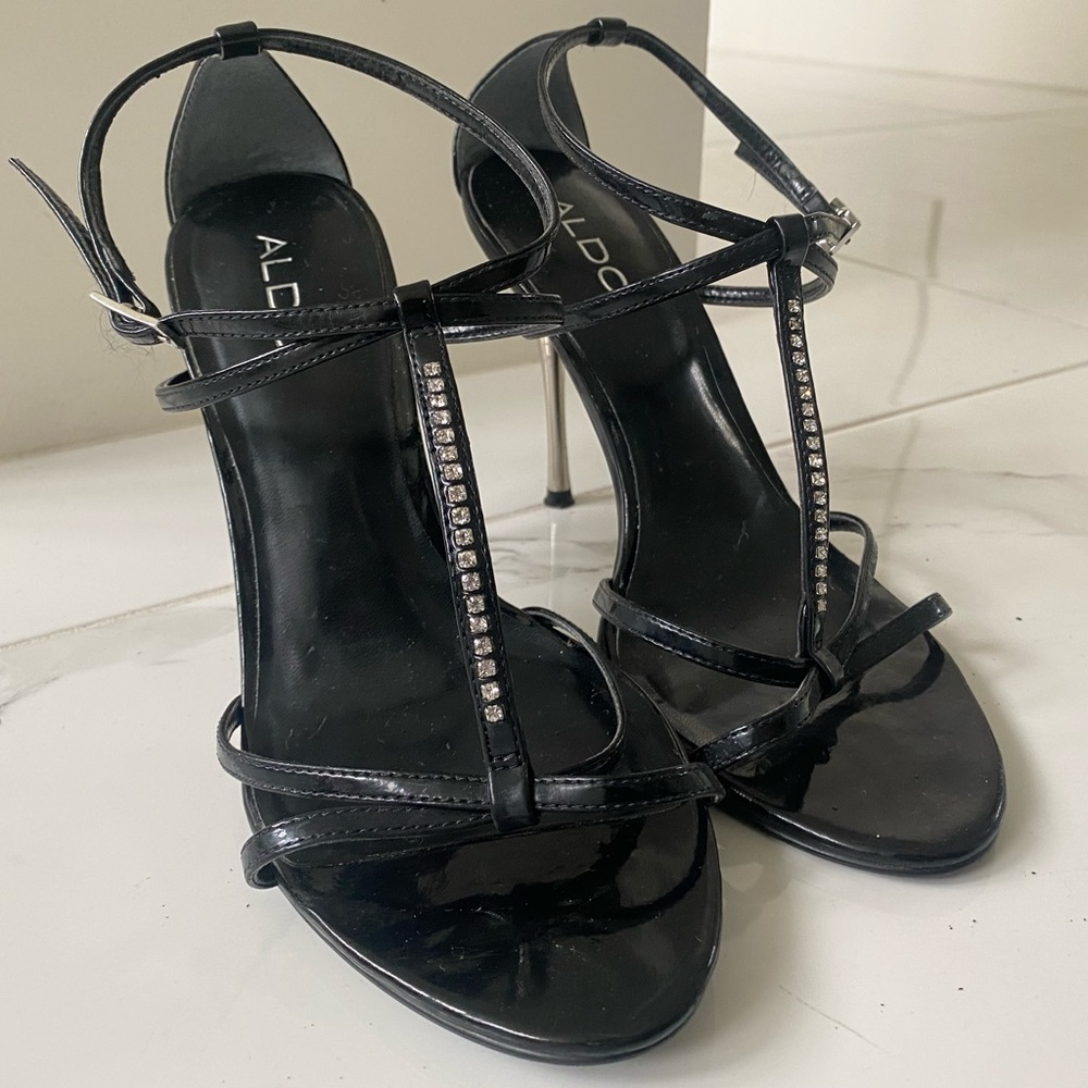 ALDO Black Strappy Heels